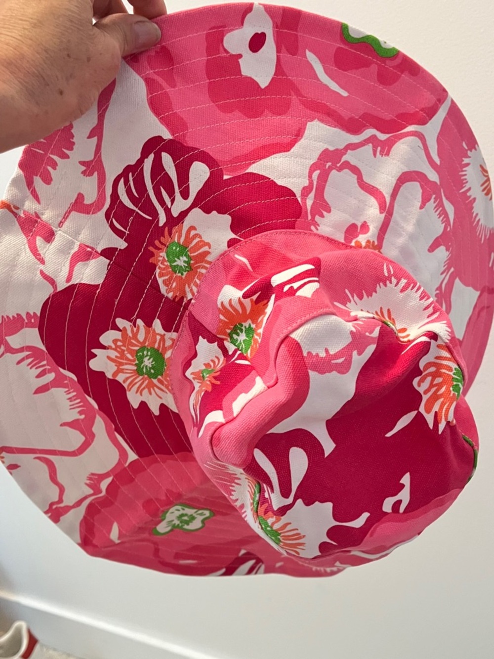 Lilly Pulitzer Pink and Green Floral Hat - Picture 3 of 4